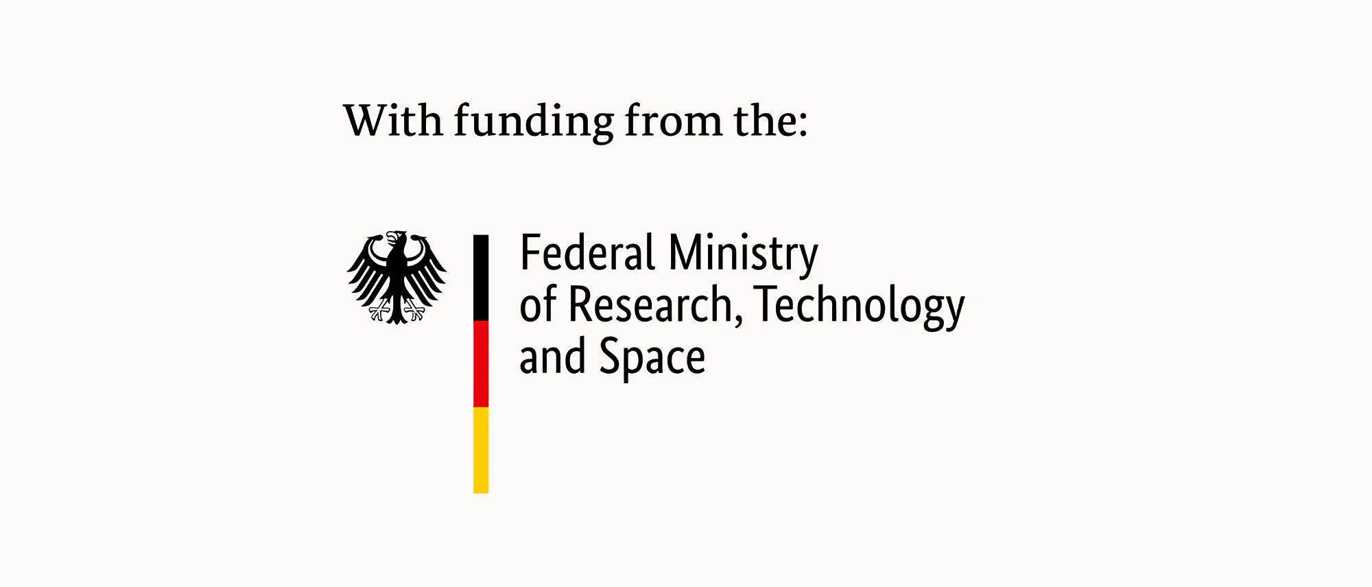 Federal Ministry of Research, Technology and Space (BMFTR), with the German federal eagle and tricolor